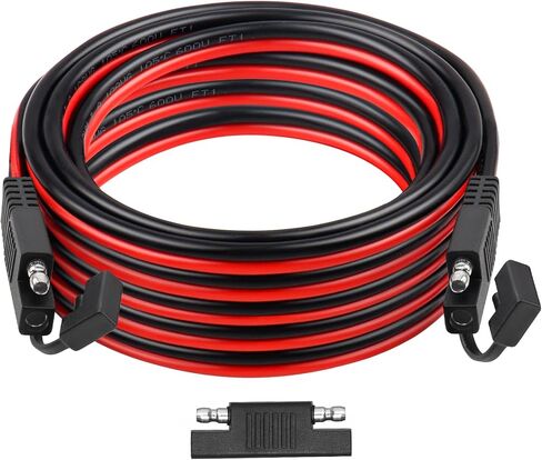كابل تمديد XRDS -RF SAE بطول 10 أقدام - سلك نحاسي معلب عالي التحمل 10AWG مع موصلات طرفية لكابل بطارية SAE لتطبيقات السيارات والمركبات الترفيهية والبحرية والطاقة الشمسية. in Kuwait