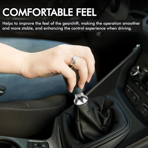 Hovom Car Shift Knob Boot Retainer, M12x1.25 Durable Aluminum Cars Gear Shift Knob Adapter, Waterproof Metal Manual Vehicle Gear Shifter Lever Adapter, Universal Car Accessories (Silver) in Saudi Arabia
