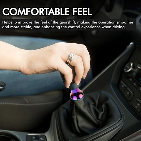 Hovom Car Shift Knob Boot Retainer, M12x1.25 Durable Aluminum Cars Gear Shift Knob Adapter, Waterproof Metal Manual Vehicle Gear Shifter Lever Adapter, Universal Car Accessories (Silver) in Saudi Arabia