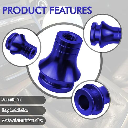 Hovom Car Shift Knob Boot Retainer, M12x1.25 Durable Aluminum Cars Gear Shift Knob Adapter, Waterproof Metal Manual Vehicle Gear Shifter Lever Adapter, Universal Car Accessories (Silver) in Saudi Arabia