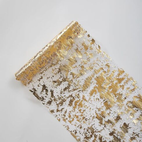 مفرش طاولة ذهبي مقاس 27.94 سم × 27.94 سم ديكور طاولة ذهبي من رقائق معدنية لامعة ذهبية معدنية شبكية رفيعة من أجل ديكور الحفلات الذهبية وحفلات أعياد الميلاد وديكور الكريسماس قطعتين in Saudi Arabia