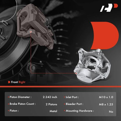 A-Premium Disc Brake Caliper Assembly Compatible with Select Mercedes-Benz Models - W126 300SDL, 300SE, 300SEL, 350SD, 350SDL, 420SEL, 560SEL, C126, 560SEC, 1986-1991 - Front Right Passenger Side in Saudi Arabia