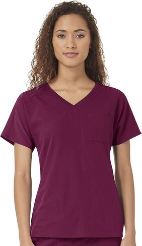 قميص WonderWink النسائي Dolman 3 Pocket Scrub، فوشيا، 4XL in Saudi Arabia