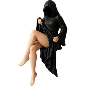 تمثال رداء غامض جديد، تمثال راتينج لتزيين رف الكتب، تمثال راتينج أنيق لشخصية الملكة، رداء أسود للحديقة، منحوتة ثلاثية الأبعاد، هدية غامضة للأصدقاء (منحوتة-أ) in Kuwait