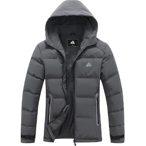 MOERDENG Women's Lightweight Full-Zip Puffer Jacket with Hood Quilted Warm Winter Coat Water Resistance Winter Jacket in Kuwait