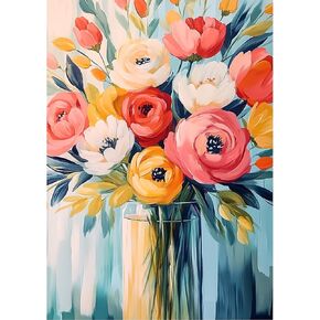 Tostog Flowers Diamond Paints Kits للبالغين ، وأطقم فن الماس الشاطئية للبالغين ، ولوحات الماس الفراشات للمبتدئين ، ولوحات Heart Heart Diamond Art Art 11.8 في* 15.75 بوصة. in Kuwait