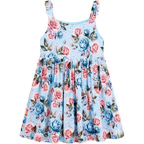 فستان فتاة من الخيزران الفسكوز بدون أكمام مع أشرطة فيونكة وفساتين للفتيات الصغيرات والأطفال الصغار in Kuwait