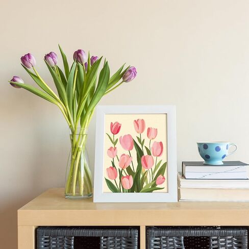 VOCHIC 16 Pcs Sip and Paint Pre Drawn Canvas for Adult Beginner Painting Art Stretched Outline Canvas for Girls Date Night DIY Party Supplies Gift(8x10in) in Kuwait