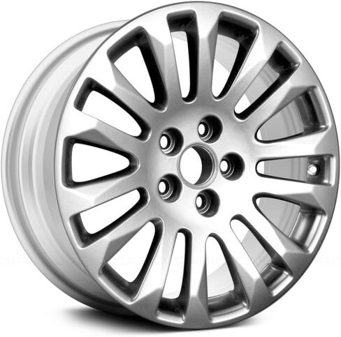 18x8.5 Inch Aluminum Wheel Rim 7 V-Spoke Silver Compatible With Cadillac CTS 2010-2014 - Exact Fit - Direct Replacement in Saudi Arabia