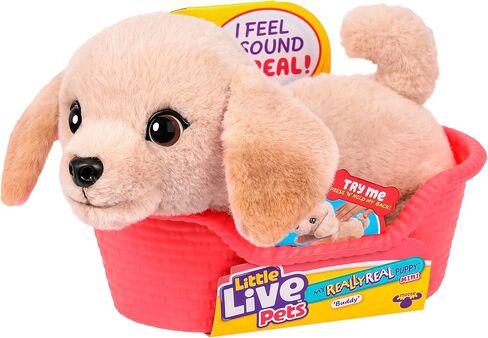 Little Live Pets - جروي الحقيقي حقًا - بقع البيجل | لعبة جرو تفاعلية واقعية تتفاعل مع لمستك. أكثر من 60 صوتًا وردود أفعال. فرو ناعم، وأقدام ثقيلة، وعيون وامضة مثل الجرو الحقيقي in Saudi Arabia