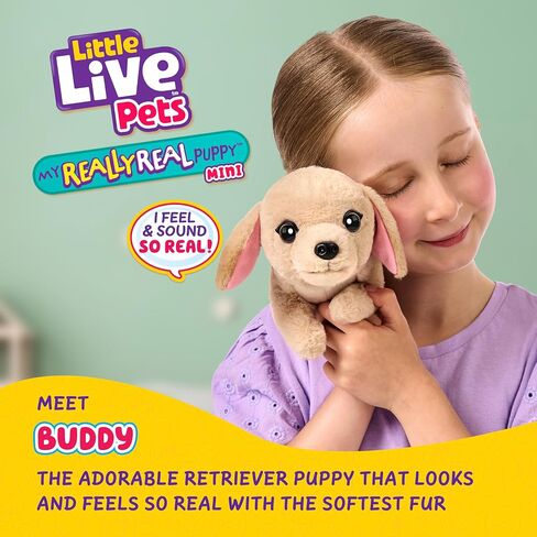 Little Live Pets - جروي الحقيقي حقًا - بقع البيجل | لعبة جرو تفاعلية واقعية تتفاعل مع لمستك. أكثر من 60 صوتًا وردود أفعال. فرو ناعم، وأقدام ثقيلة، وعيون وامضة مثل الجرو الحقيقي in Saudi Arabia
