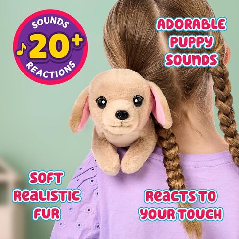 Little Live Pets - جروي الحقيقي حقًا - بقع البيجل | لعبة جرو تفاعلية واقعية تتفاعل مع لمستك. أكثر من 60 صوتًا وردود أفعال. فرو ناعم، وأقدام ثقيلة، وعيون وامضة مثل الجرو الحقيقي in Saudi Arabia
