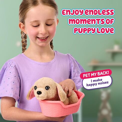 Little Live Pets - جروي الحقيقي حقًا - بقع البيجل | لعبة جرو تفاعلية واقعية تتفاعل مع لمستك. أكثر من 60 صوتًا وردود أفعال. فرو ناعم، وأقدام ثقيلة، وعيون وامضة مثل الجرو الحقيقي in Saudi Arabia