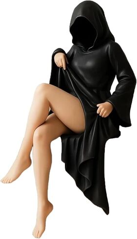 تمثال رداء غامض جديد، تمثال راتينج لتزيين رف الكتب، تمثال راتينج أنيق لشخصية الملكة، رداء أسود للحديقة، منحوتة ثلاثية الأبعاد، هدية غامضة للأصدقاء (منحوتة-أ) in Kuwait