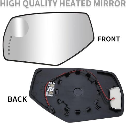 Driver Side Mirror Replacement for Chevrolet Silverado 1500 2500 3500 HD & GMC Sierra 1500 2500 3500 HD - Left Side Mirror Glass, Rear View Mirrors Glass with Heated & Signal Light in Saudi Arabia