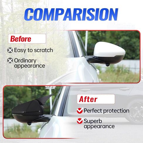 غطاء مرآة الرؤية الخلفية الجانبية الملحقات الخارجية غطاء مرآة الرؤية الخلفية الجناح ثور القرن الباب الجانب صب تقليم متوافق مع هوندا 10th 11th أكورد 2018-2023 2024 2025 أسود لامع in Kuwait