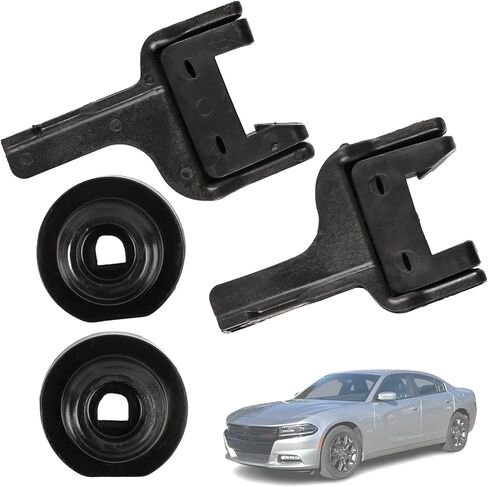 04596474AD Upper & Lower Radiator Support Bracket Isolator Compatible with Chrysler 300, Dodge Challenger Charger Magnum 2005-2021 Replace 4596474AD 68017994AA 4PCS Radiator Insulator in Saudi Arabia