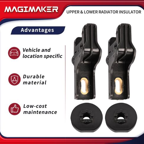 04596474AD Upper & Lower Radiator Support Bracket Isolator Compatible with Chrysler 300, Dodge Challenger Charger Magnum 2005-2021 Replace 4596474AD 68017994AA 4PCS Radiator Insulator in Saudi Arabia