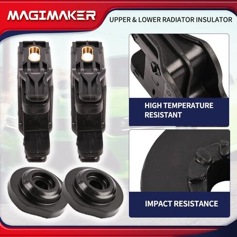 04596474AD Upper & Lower Radiator Support Bracket Isolator Compatible with Chrysler 300, Dodge Challenger Charger Magnum 2005-2021 Replace 4596474AD 68017994AA 4PCS Radiator Insulator in Saudi Arabia