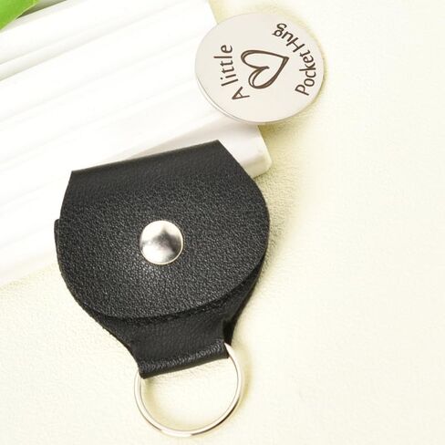 Pocket Hug Token Keychain Coin Gift for Women Men Boys Girls Birthday Christmas Gifts for Him Her PU Keychain in Saudi Arabia