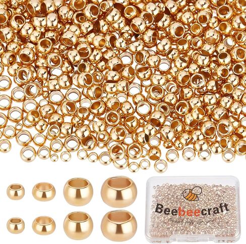 Beebeecraft 800pcs/Box 4 حجم حجارة أنبوب أنبوب من الفولاذ المقاوم للصدأ الفواصل الفواصل in Saudi Arabia