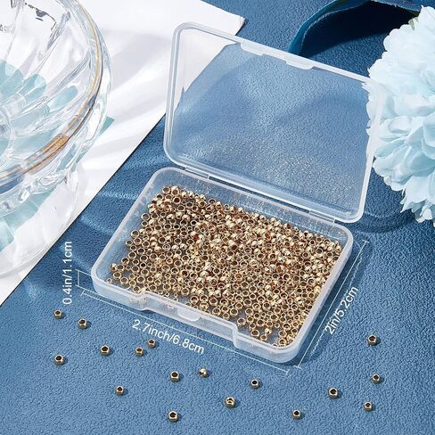 Beebeecraft 800pcs/Box 4 حجم حجارة أنبوب أنبوب من الفولاذ المقاوم للصدأ الفواصل الفواصل in Saudi Arabia