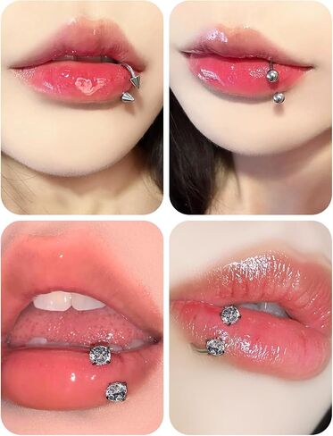 Cisyozi 16G Septum Rings Internally Threaded 316L Surgical Steel Septum Jewelry Lip Rings Hoop Labret Jewelry Snake Bite Piercing Jewelry Horseshoe Earrings Daith Piercing Jewelry for Women Men in Saudi Arabia