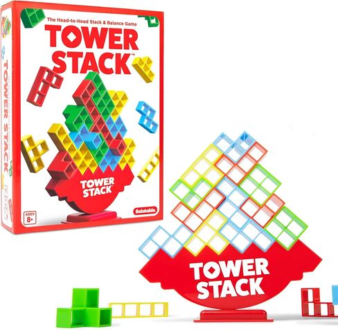 Tower Stack - Head to Head Stacking Game by Relatable, Games for Kids, Board Games for Family Night or Gifts for Kids 8-12 in Kuwait