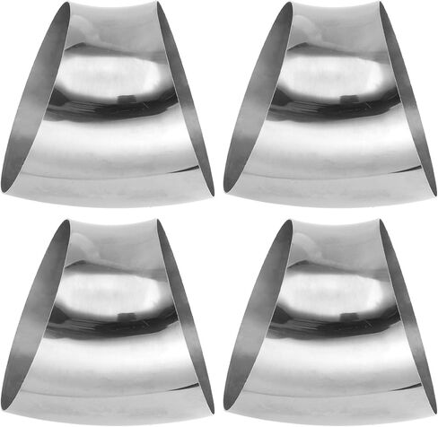Motoforti 4pcs 8" Inch OD 45 Degree Mandrel Bend Elbow Tube Car Modified Exhaust Pipe Tubing Piping Thickness 1.5mm/16GA 203x239x1.5mm 201 Stainless Steel Silver Tone in Saudi Arabia
