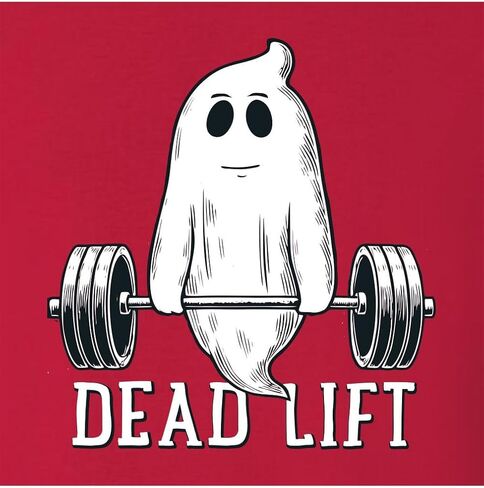 Go All Out Dead Lift Funny Ghost Deadlifting Halloween Gym Mens Youth Sweatshirt Crewneck in Saudi Arabia