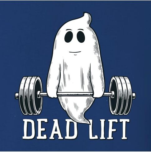 Go All Out Dead Lift Funny Ghost Deadlifting Halloween Gym Mens Youth Sweatshirt Crewneck in Saudi Arabia
