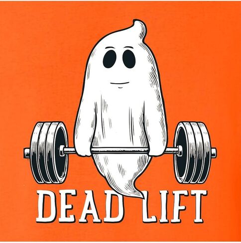 Go All Out Dead Lift Funny Ghost Deadlifting Halloween Gym Mens Youth Sweatshirt Crewneck in Saudi Arabia