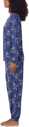 Hogwarts Harry Potter Women's Pajama Set, Long Sleeve Top and Jogger Pants, Blue, 2-Piece Lounge Set, Small in Saudi Arabia