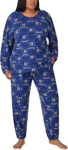 Hogwarts Harry Potter Women's Pajama Set, Long Sleeve Top and Jogger Pants, Blue, 2-Piece Lounge Set, Small in Saudi Arabia