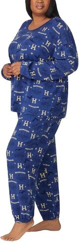 Hogwarts Harry Potter Women's Pajama Set, Long Sleeve Top and Jogger Pants, Blue, 2-Piece Lounge Set, Small in Saudi Arabia