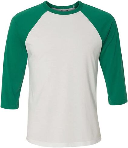 Joe's USA - Three-Quarter Sleeve Baseball Raglan Shirts in 21 Colors. XS-2XL in Saudi Arabia
