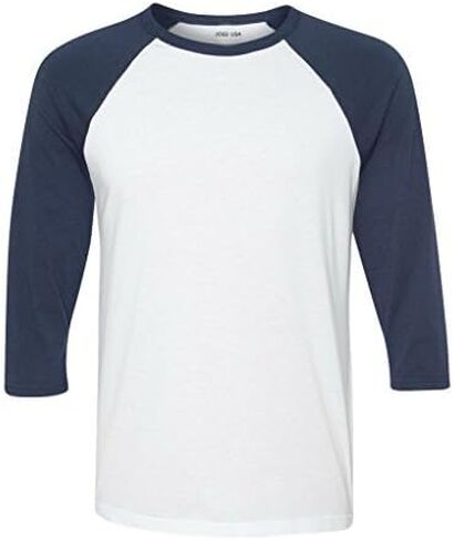 Joe's USA - Three-Quarter Sleeve Baseball Raglan Shirts in 21 Colors. XS-2XL in Kuwait