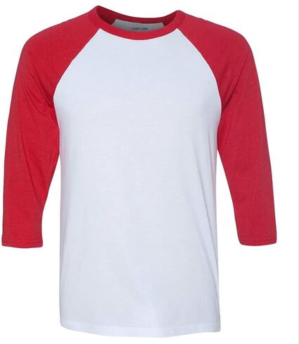 Joe's USA - Three-Quarter Sleeve Baseball Raglan Shirts in 21 Colors. XS-2XL in Kuwait
