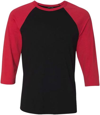 Joe's USA - Three-Quarter Sleeve Baseball Raglan Shirts in 21 Colors. XS-2XL in Kuwait
