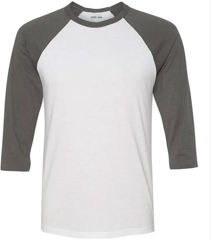 Joe's USA - Three-Quarter Sleeve Baseball Raglan Shirts in 21 Colors. XS-2XL in Kuwait