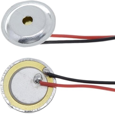 10 Pcs Piezoelectric Piezo Ceramic Wafer Plate Dia 15mm for Buzzer Loudspeaker + Aluminum Shell in Saudi Arabia