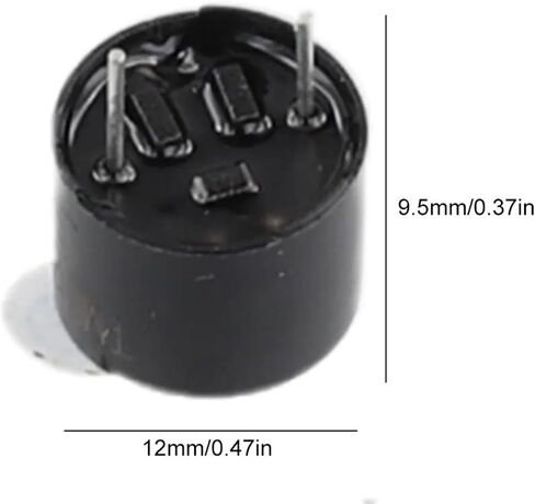 10PCS Active Buzzer Electronic Active Buzzer 5V Electromagnetic Buzzer 12 * 9.5mm Magnetic Long Continous Beep Tone in Saudi Arabia