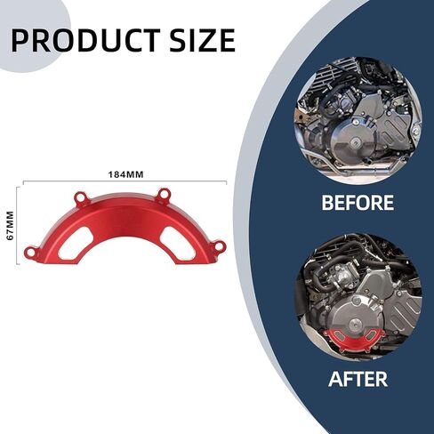 Dirt Bike Engine Cover Guard for XR650L,CNC Aluminum Motorcycle Case Saver Protector for XR 650L 1993-2024-Red in Saudi Arabia