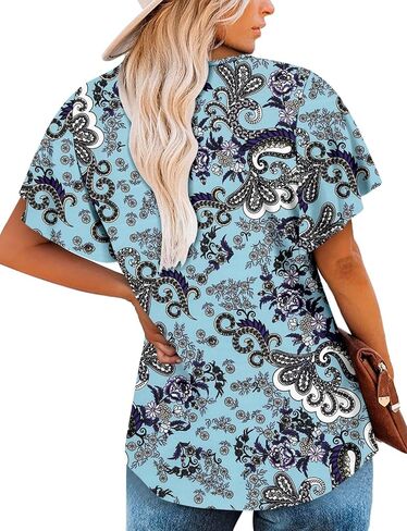 قمصان تونيك صيفية للسيدات من ONLYSHE بأكمام مكشكشة وأكمام قصيرة in Kuwait