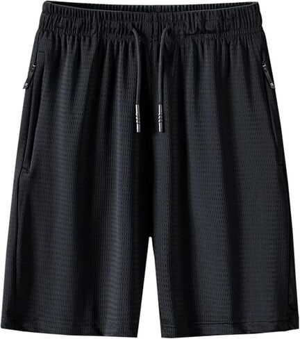 Mens Athletic Shorts with Pockets and Elastic Waistband, Quick Dry Lightweight Running Workout Gym Shorts in Saudi Arabia