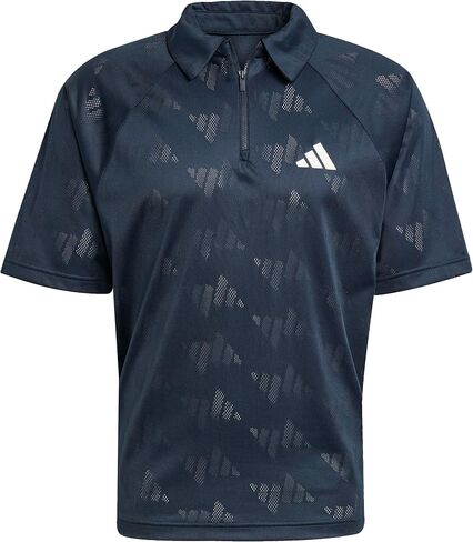 adidas Men's Stadium 3-Stripes Tennis Inspired Jacquard Polo T-Shirt in Saudi Arabia
