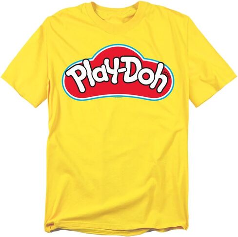 Play-Doh Logo Unisex Adult T Shirt & Stickers, Yellow in Saudi Arabia