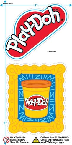 Play-Doh Logo Unisex Adult T Shirt & Stickers, Yellow in Saudi Arabia
