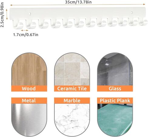 2 Pack Necklace Holder - Hanging Jewelry Organizer, Self-Adhesive, Wall Mount (Clear) in Kuwait