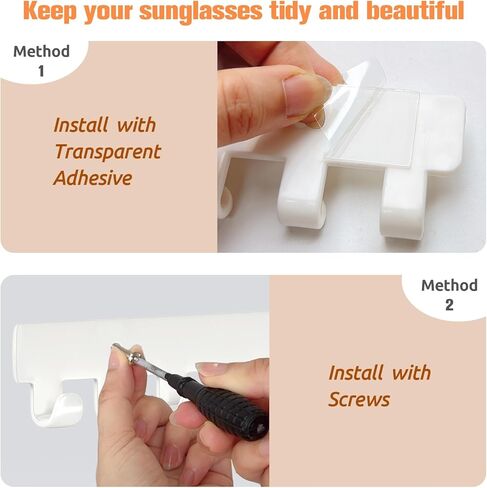 2 Pack Necklace Holder - Hanging Jewelry Organizer, Self-Adhesive, Wall Mount (Clear) in Kuwait